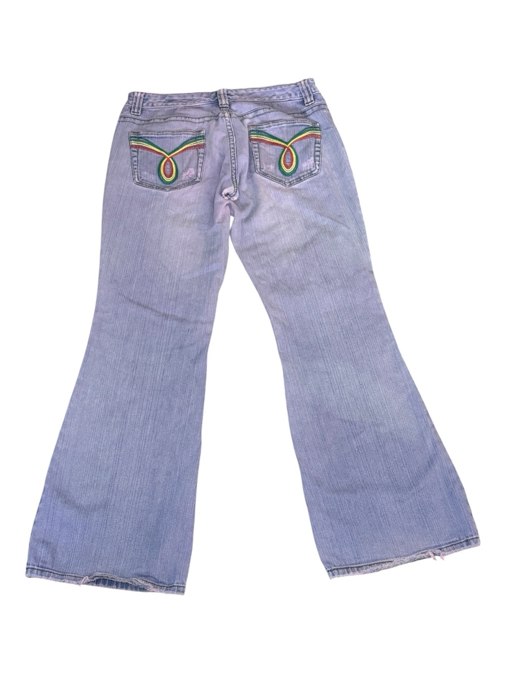 Calvin Klein Vintage Purple Flare w/Rainbow Pocket Embroidery. Y2K 90’s-2000’s. - Picture 2 of 5